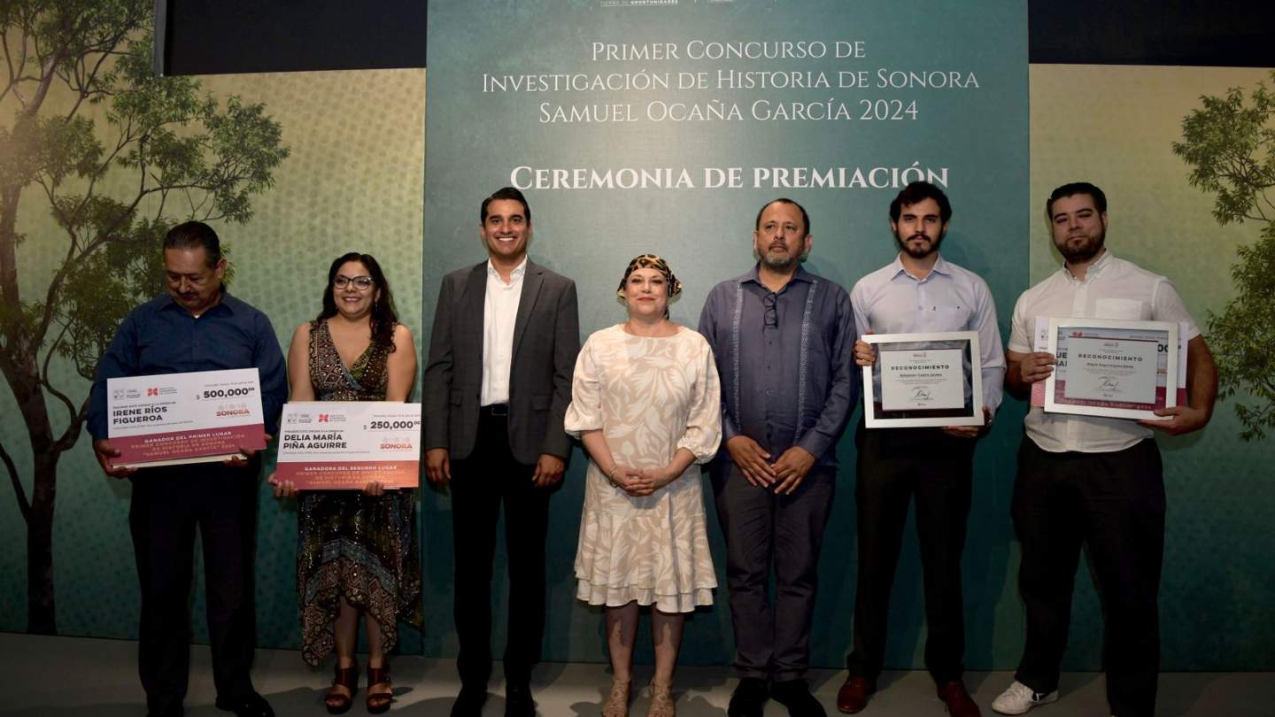 Premian a ganadores del Primer Concurso de Investigación de Historia de Sonora “Samuel Ocaña García” 2024 