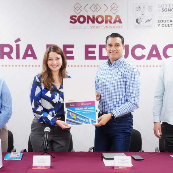 Alianza histórica entre el Gobierno de Sonora y Microsoft para capacitar a 350 mil personas en habilidades de IA: SEC