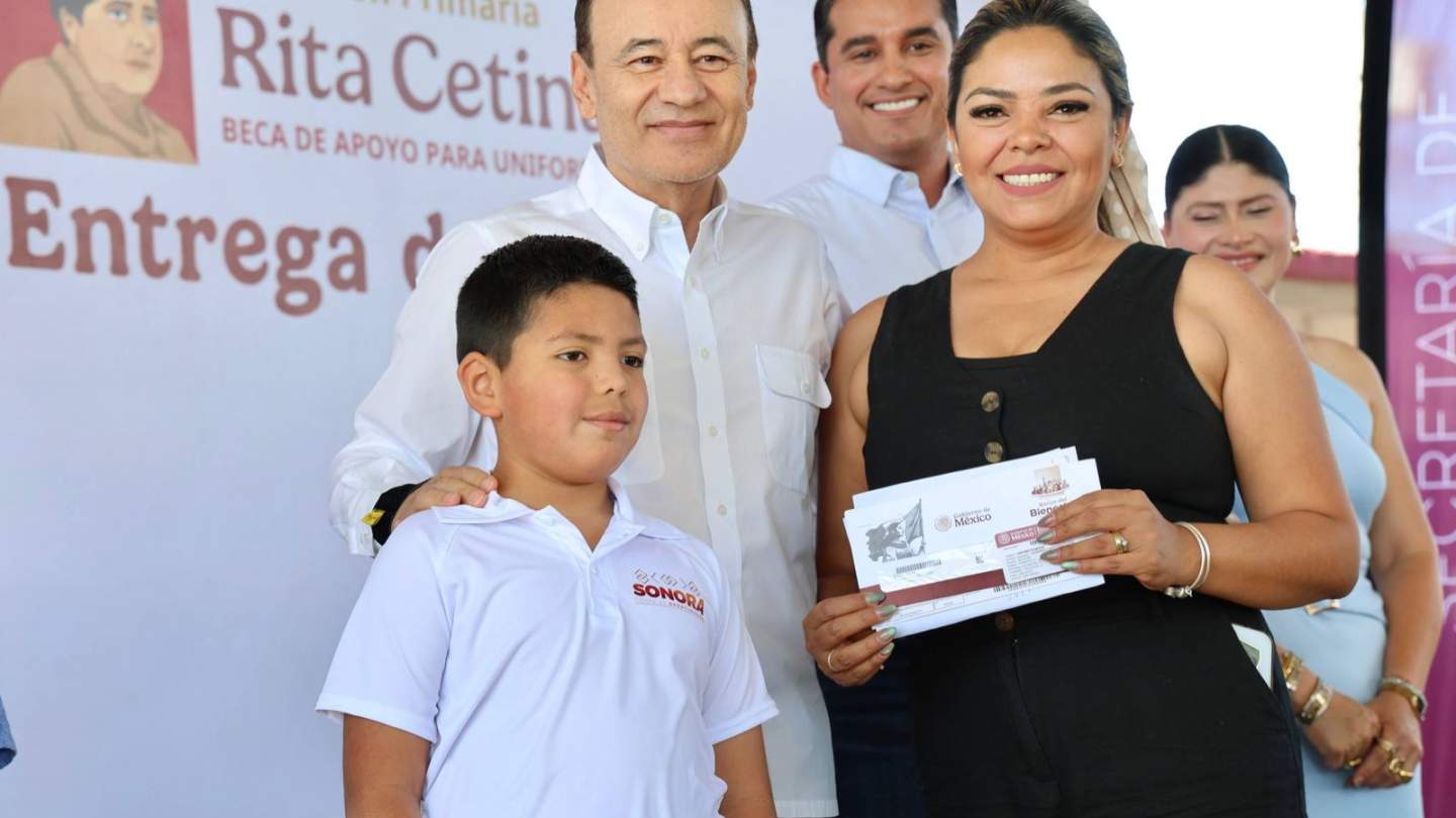 Arranca Gobernador Durazo entrega de becas Rita Cetina para alumnas y alumnos de primarias públicas